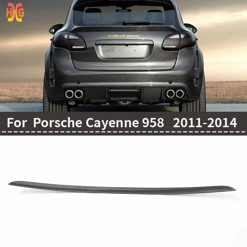 

For Porsche 958 carbon fiber rear wing cayneen Luggage cover modification spoiler decorative strip pasting style 2011-2014