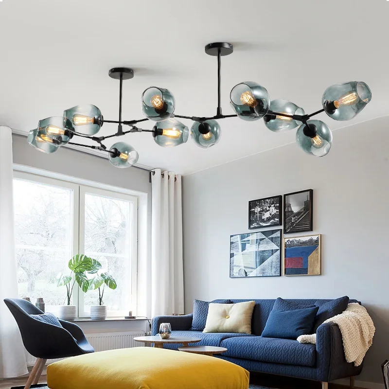 Imagem -02 - Nordic Designer Chandelier Pendant Lamp Iron Home Decoração Arte Simples e Moderna Personalidade Criativa Teto Fixture