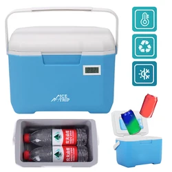 6L Portable Cool Box Mini Refrigerator Multifunction Large Capacity Insulated Freezer with Thermometer for Fresh-Keeping