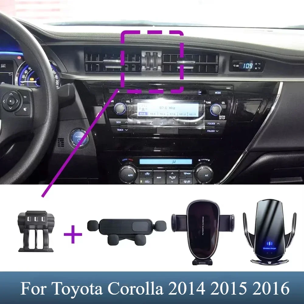 

Car Phone Holder Special Fixed Bracket Base For Toyota Corolla 2014 2015 2016 Wireless Charging Auto Interior Accessories