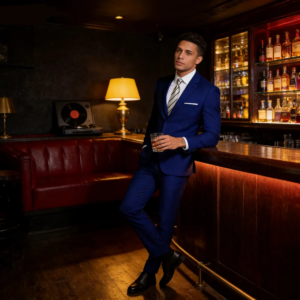 

Smart Casual Khaki Men's Suits Formal Business Wedding Groomsmen Smoking Double Breasted Jacket Pants Set