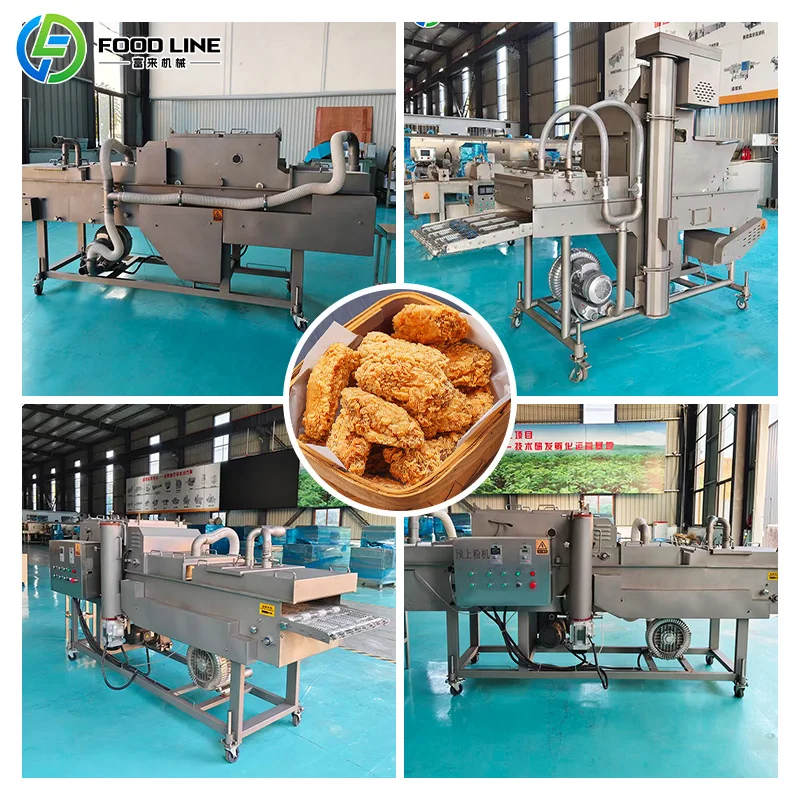 Energy Saving Continuous Chicken Nugget Frying Production Line for Food Industry Assembly Line Custom