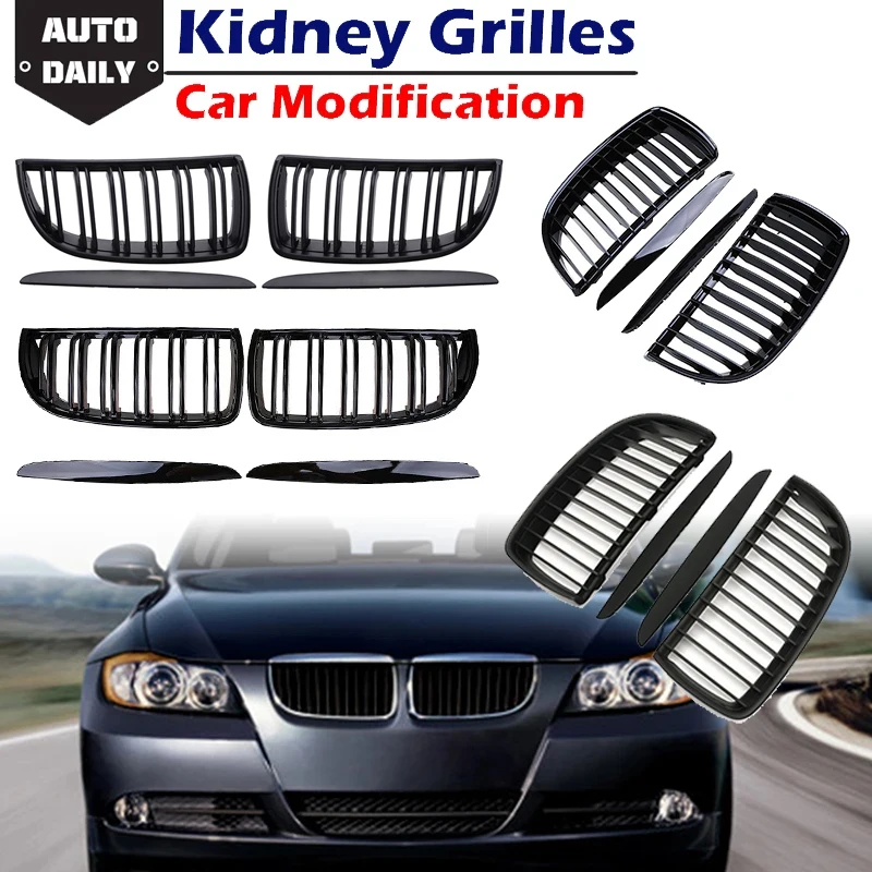 

Front Bumper Kidney Grille Air-inlet Racing Grill Fit For BMW 3 Series E90 2005-2008 Not M3 Single Dual Slat Car Modified Part