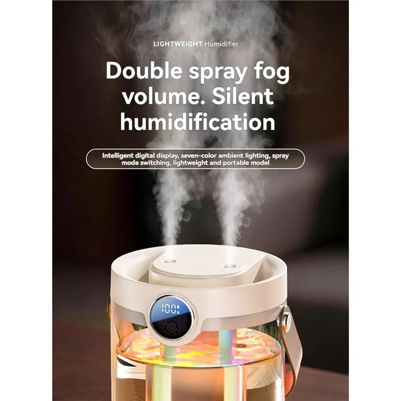 EMECE-1.5L Large Air Humidifier Smart Noise Reduction Silent Ultrasonic Cool Mist Maker Top Fill Water Tank Desktop