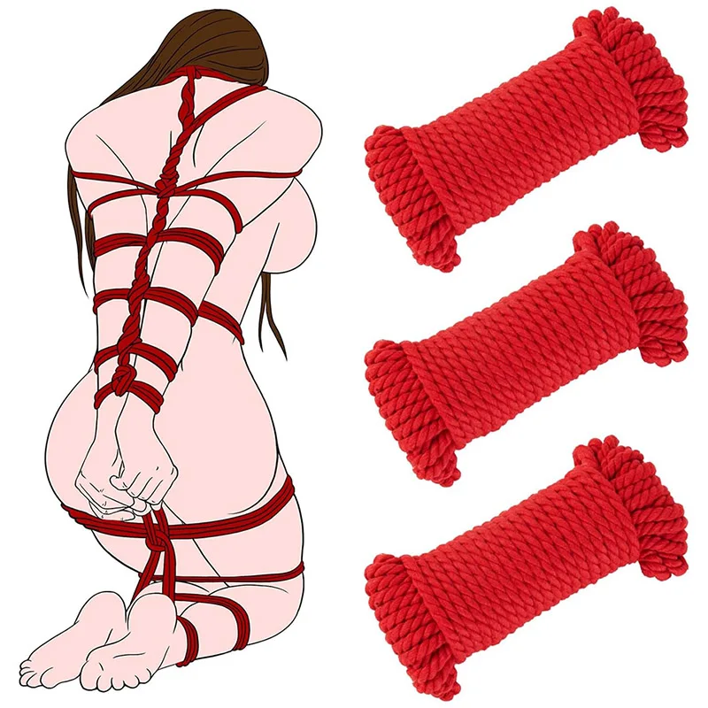 32 Feet/10m 3 Pack SM Bondage Rope Kit  Restraints Adult Sex Toy for Women Beginner Restraint Kit SM Toys for Couples Sex Play