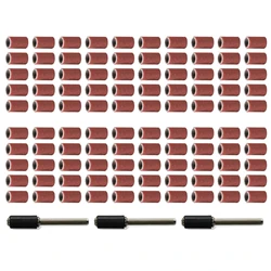 103PCS Grit 600 Sanding Drums Kit Sanding Band 2.35mm 3.17mm Sand Mandrels Fit for Dremel Nail Drill Rotary Abrasive Tools
