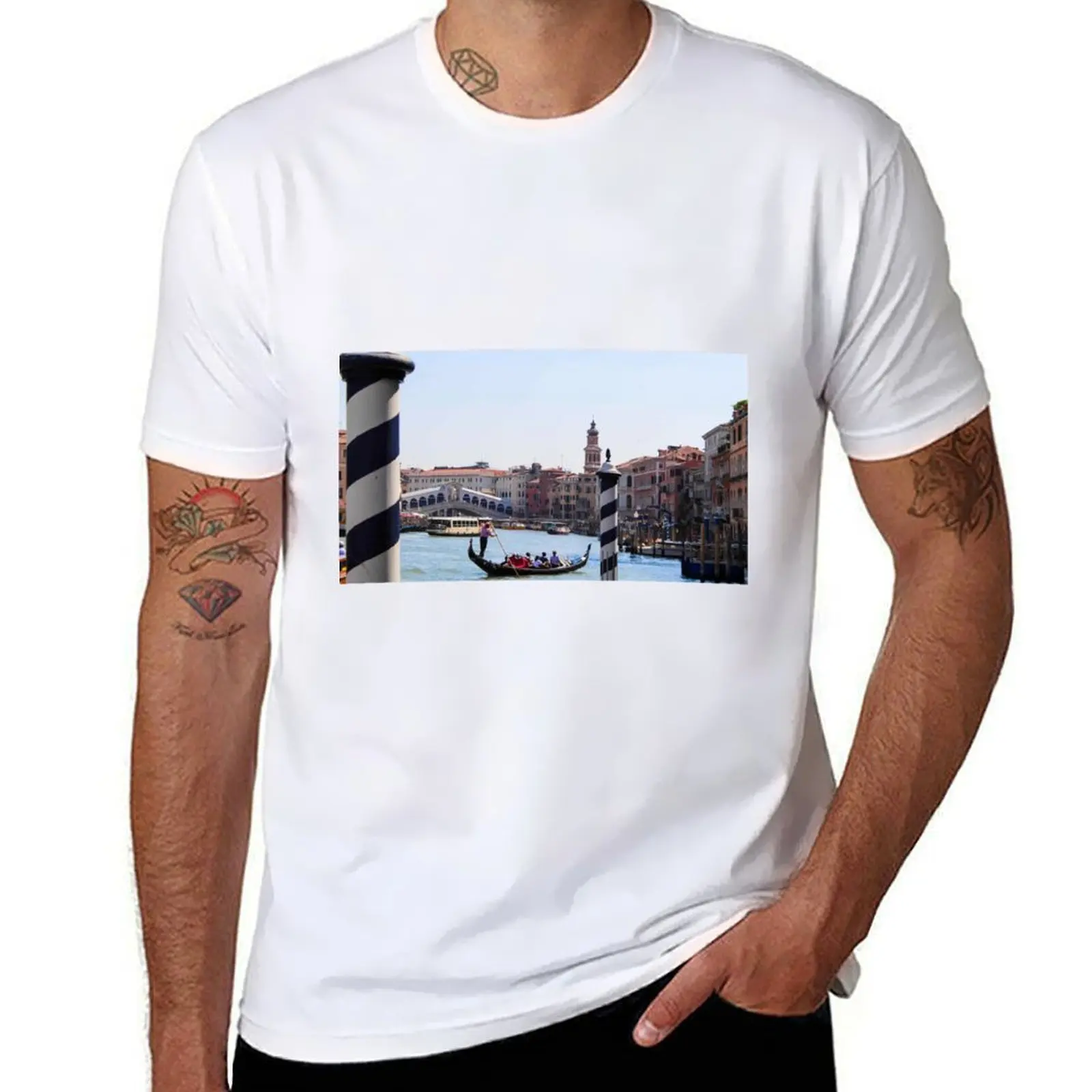 

Rialto Bridge and Gondola T-Shirt man t shirts graphic t shirts designer T-Shirt