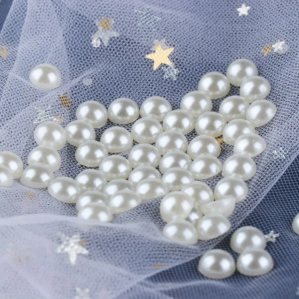 زر برشام لؤلؤي نصف دائري ، أحذية لحقيبة السراويل والقبعات ، ديكور يدوي الصنع ، إكسسوارات ملابس منزلية ، 30 ، 50