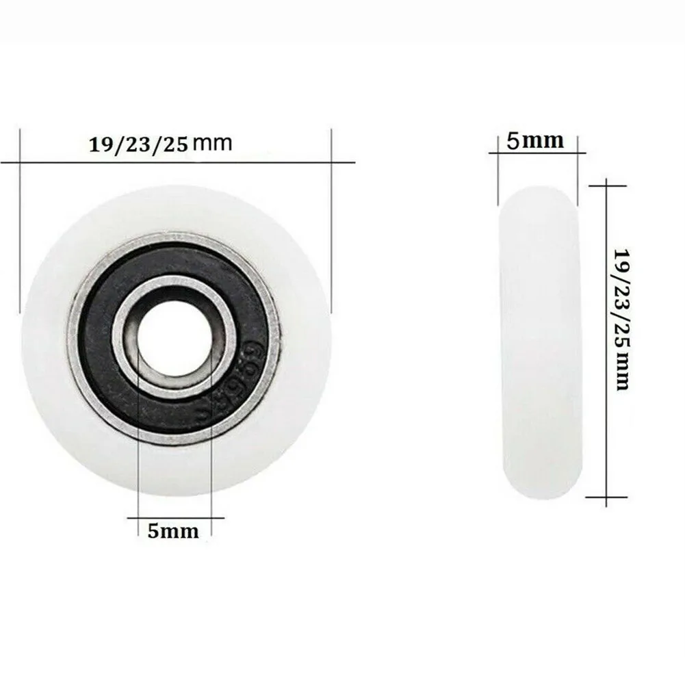 8Pcs Shower Door Runner Rollers Wheels Pulleys Replacement Parts 23mm Diameter 23/25/27mm Bathroom Bearing Door Fasteners