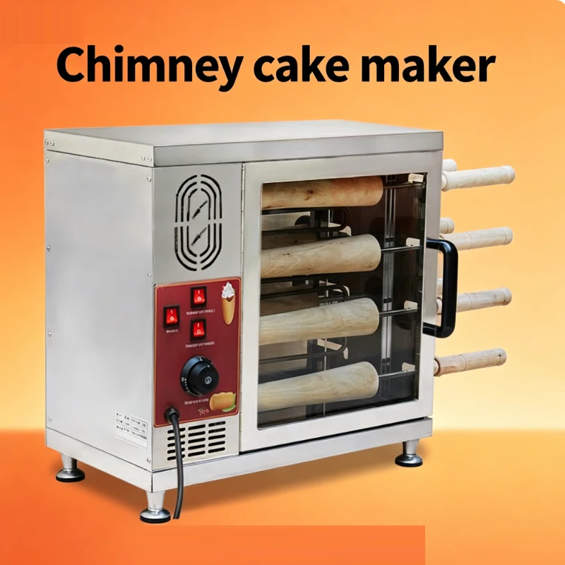 Wholesale 16 Pcs Wood Sticks Electric Chimney Cake Oven Maker Machine Chimney Cake Rollers Ice Cream Waffle Maker Cone
