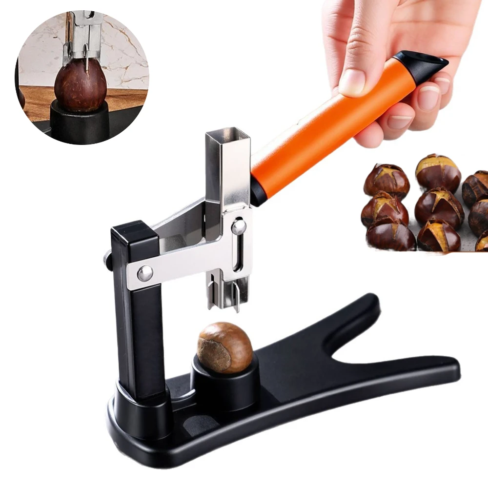 Chestnut Cutter For Nut Walnuts Peeling Shelling Quick Opener With Non-Slip Handle Kitchen Portable Nut Sheller Kitchen Tool