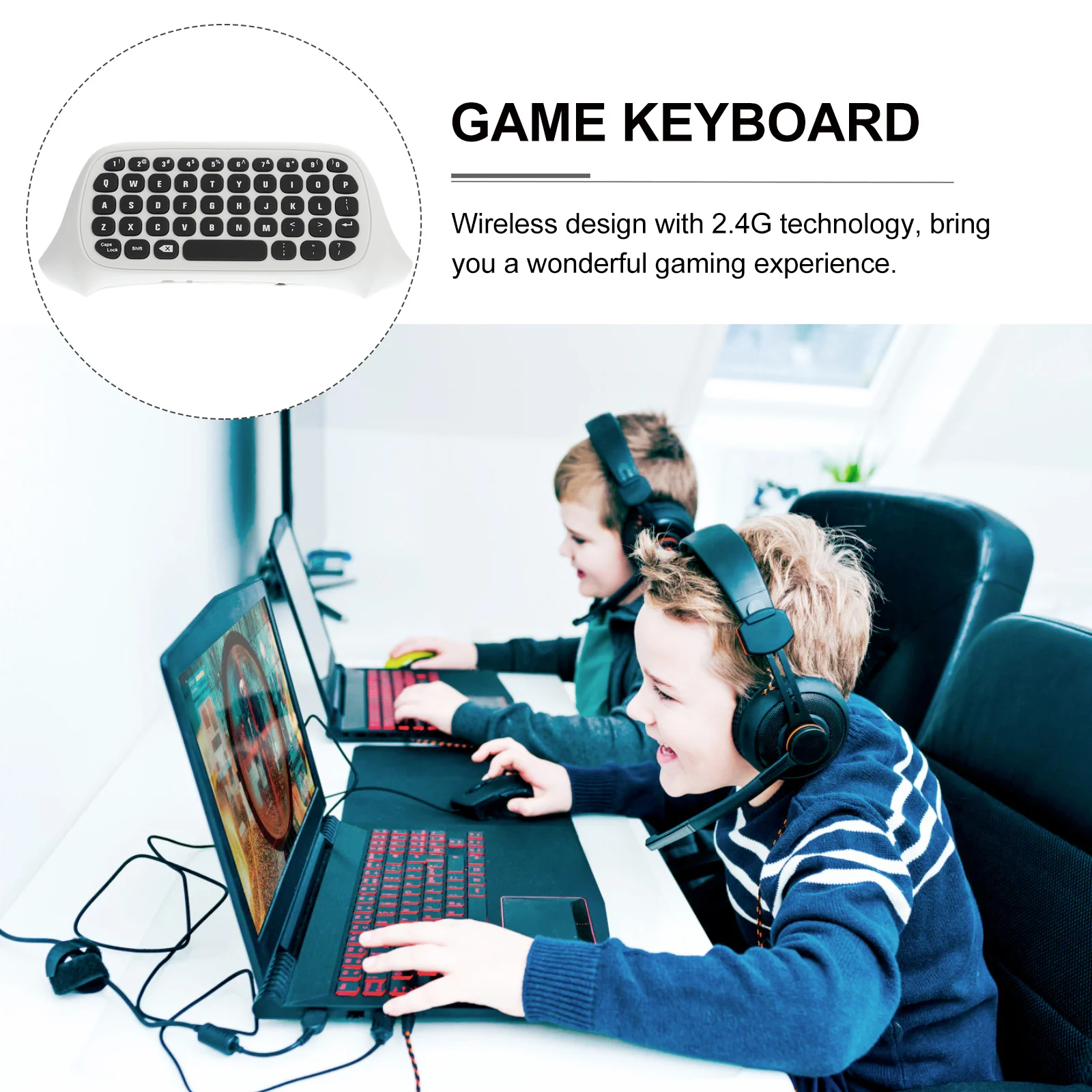 

Wireless Game Keyboard Gaming Controller Keypad For S 2.4G Portable Compact Lightweight Design Compatible With Pc
