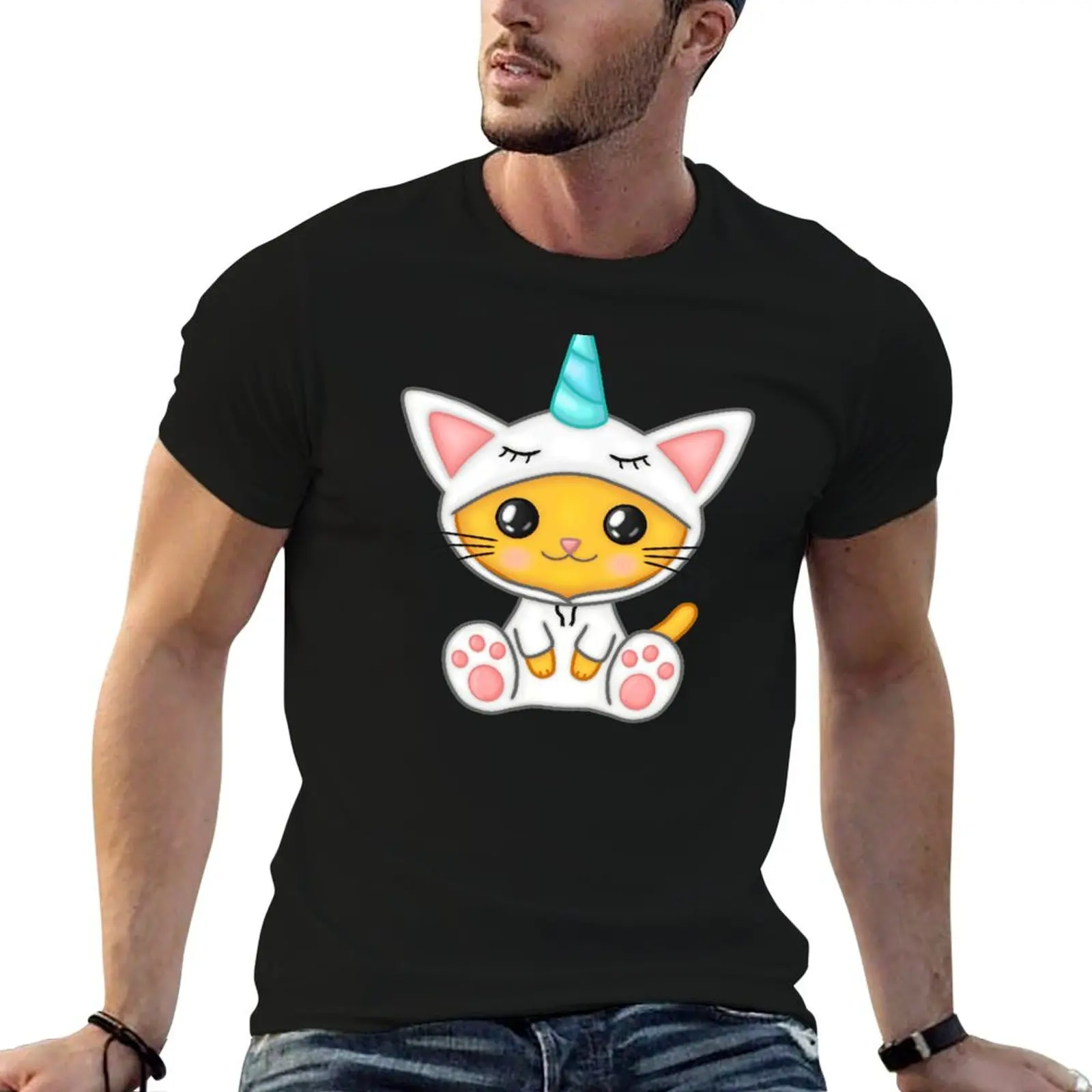 Caticorn T-Shirt summer top basketball graphic tees cotton graphic tees tees heavy weight t shirts for men