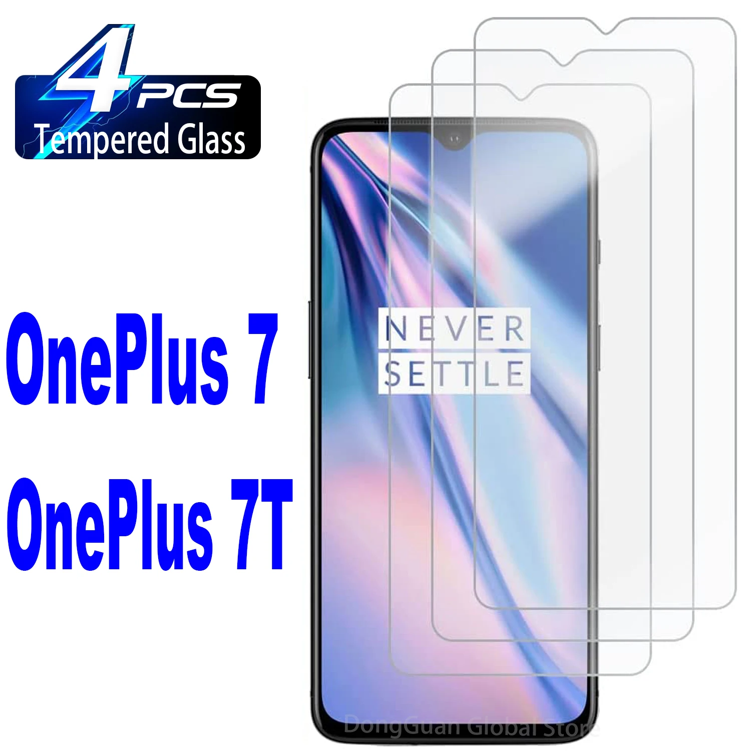 

2/4Pcs Tempered Glass For Oneplus 7 7T Screen Protector Glass Film