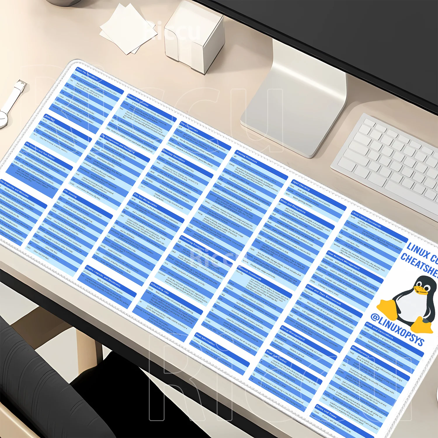 لينكس أوامر خط لوحة الماوس مكتب كبير اختصارات لوحة الماوس قبعة حمراء أوبونتو OpenSUSE Arch Debian Unix Programmer XXL حصيرة مكتبية #3