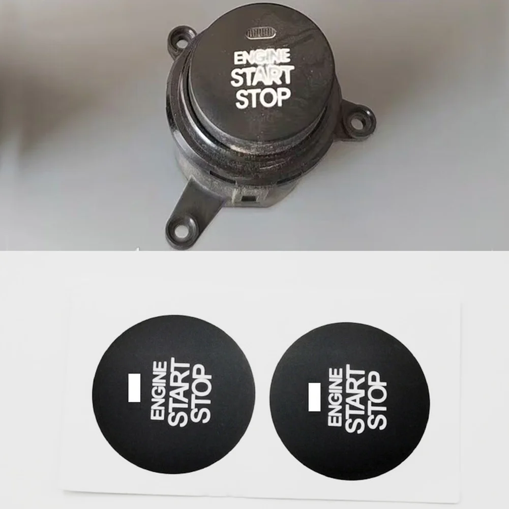Car Button Decal Ignition Stop Switch Dashboard Switch Repair Sunlight Resistant Vinyl Decal Sticker Overlay Film