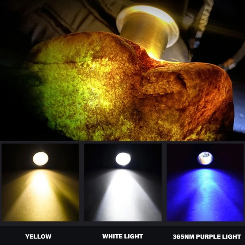 Appraisal LED Flashlight Triple Light Source Alloy Stone Inspection Light