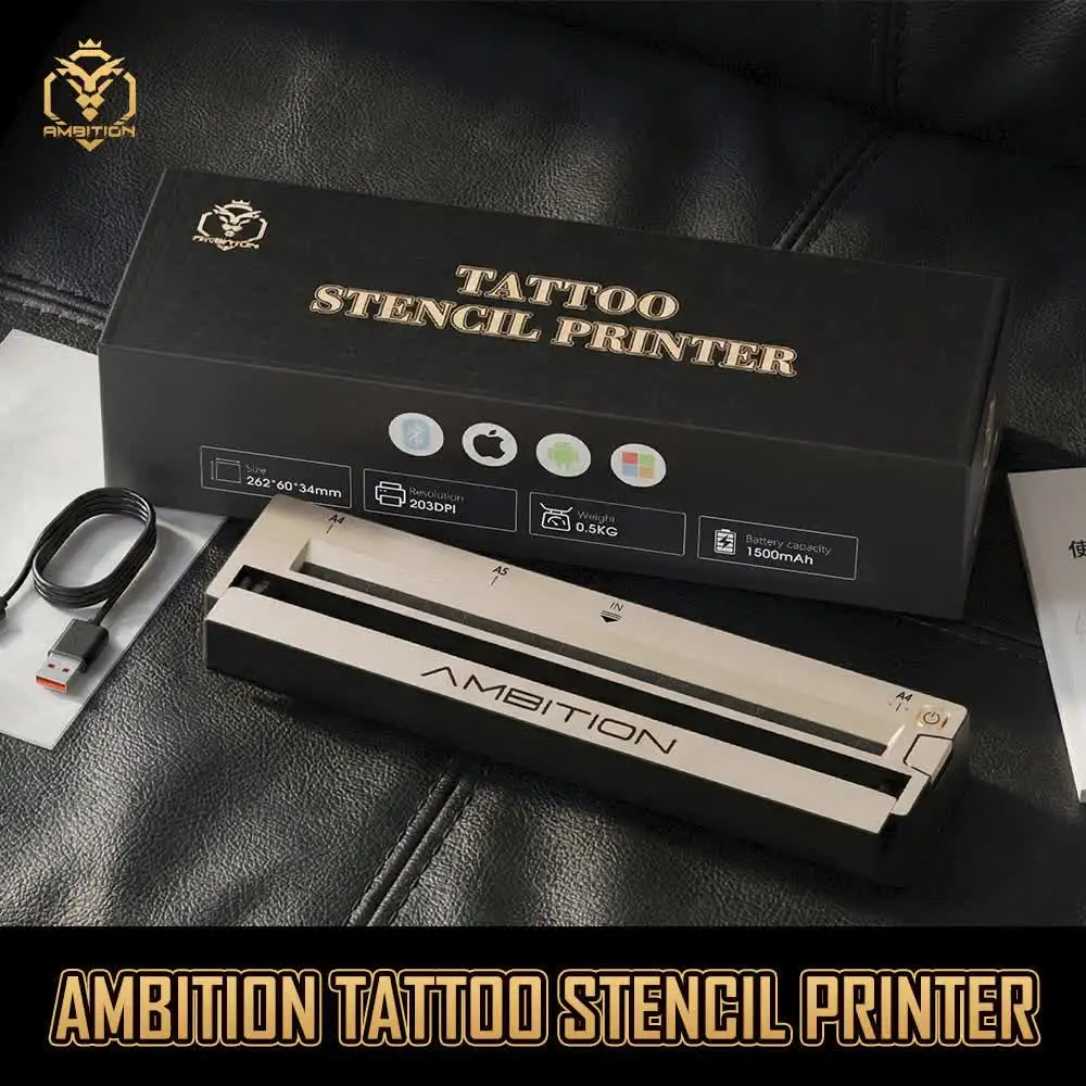 Ambition Wireless Portable Thermal Tattoo Printer Inkless Transfer