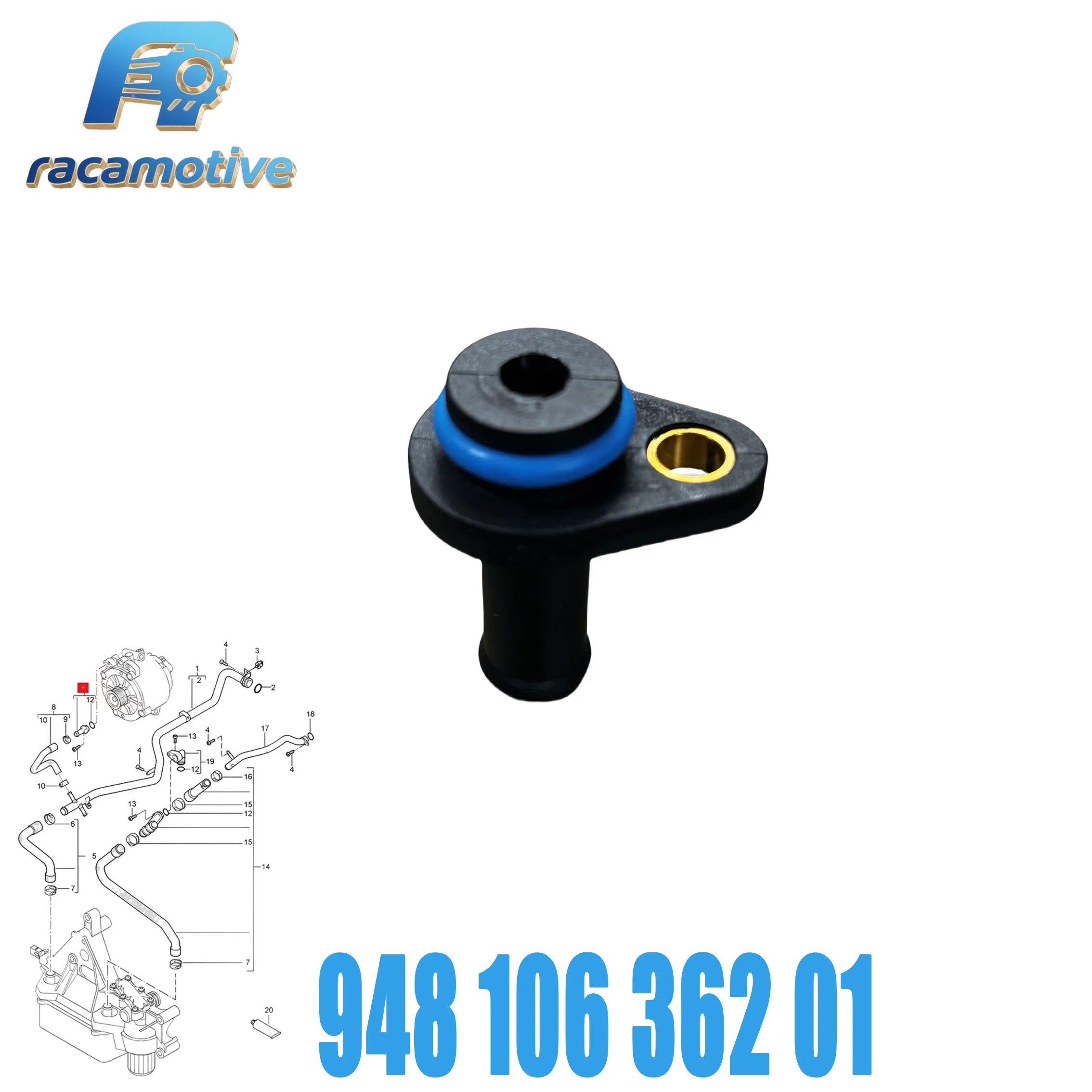 جديد 94810636201 لبورشه كايين موصلات أنابيب مياه تبريد السيارات موصلات أنبوب تبريد الزيت 948 106 362 01. #1