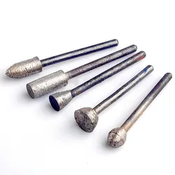 3mm Shank Diamond Burs Grinding Drill Bit Head Engraving Accessories Set for Stone Carving Drill Burr Lapidary Tool Stone