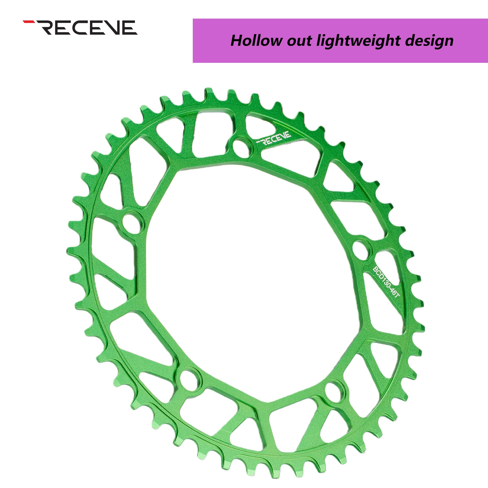 RECEVE 130 Bcd Crown Chainring 46-58T Aluminum Alloy Bicycle Chainwheel Sprocket Rotor Crankset Cycling view 5