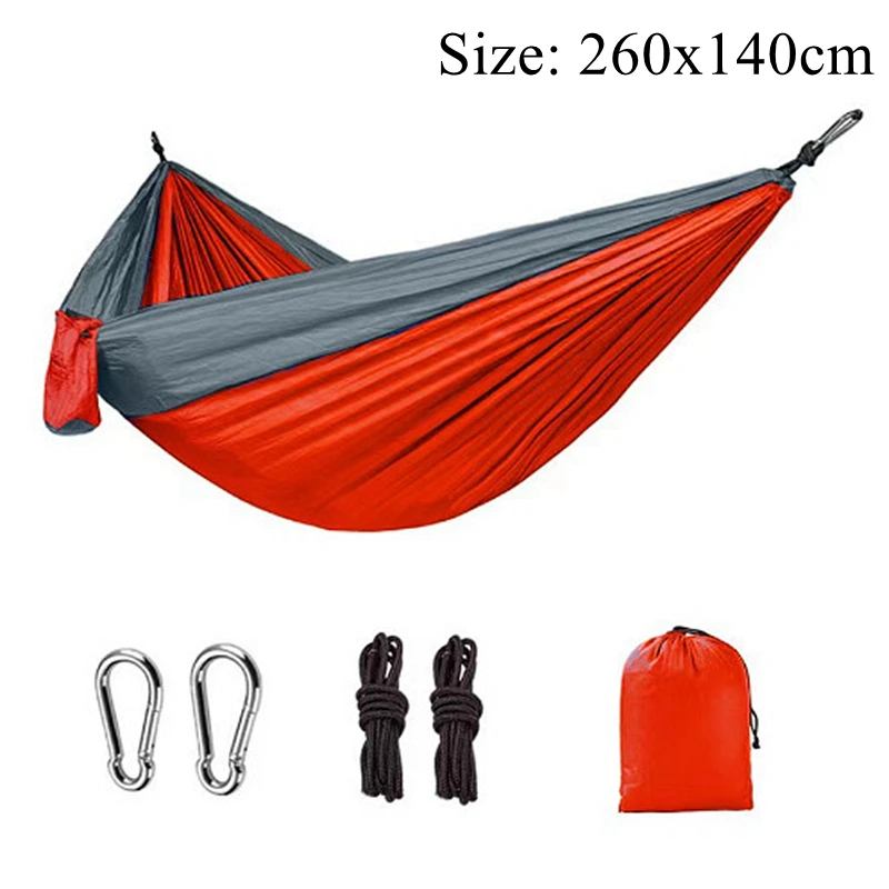 Ultra-Light Travel Camping Hammock 300kg Load Capacity Breathable Quick-Drying Parachute Nylon Included Outdoor Indoor Garden