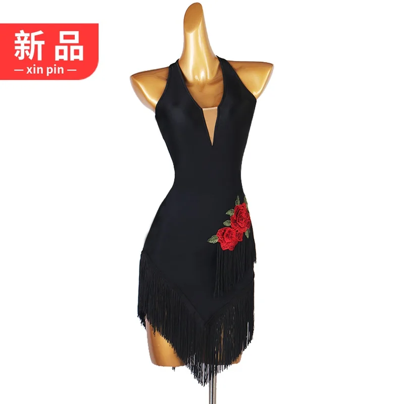 

Fringe Style Performance Competition Uniform Standard Back Latin Dance Dress Rumba Cha Cha New Product