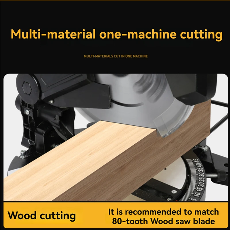 Multifunctional Compound Saw 45 Degrees Cutting Machine High-power Table Saw Aluminum Miter Saw 8-inch 220V
