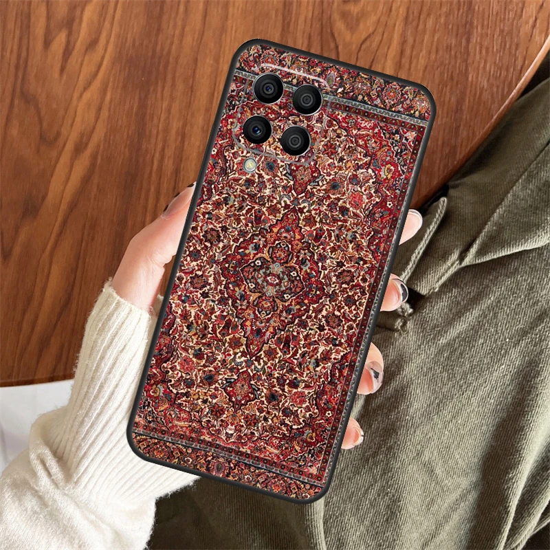 Retro Ethnic Carpets Turkish Rug Case For Samsung Galaxy M14 M34 M54 M12 M32 M52 M15 M11 M13 M06 M16 M36 M56 M31 M53 M35 M55 - view 4