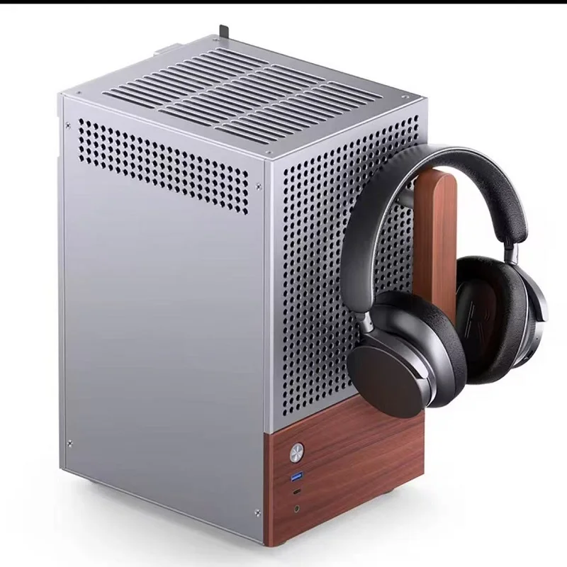 New T6 Silver ITX Walnut Wood Handle PC Case Micro ATX Mini ITX Tower PC Case Gaming PC - view 3