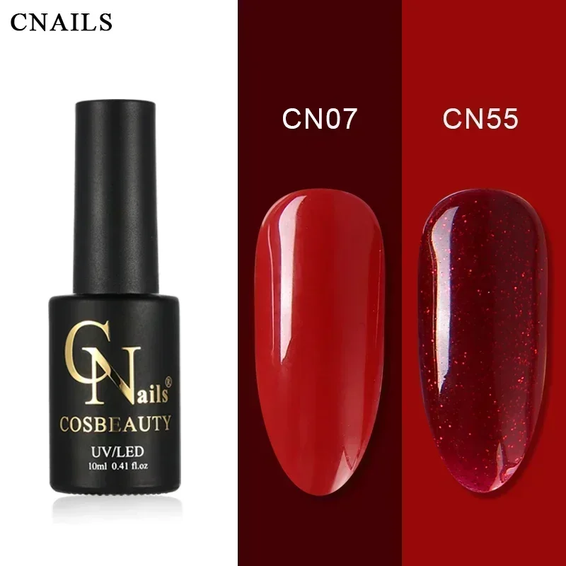 Nail Gel Polish Wine Red Color Base Coat Glitter Soak Off Varnish Lacquer UV LED Nail Gel 10ML Semi Permanent Nail Art Dark Red