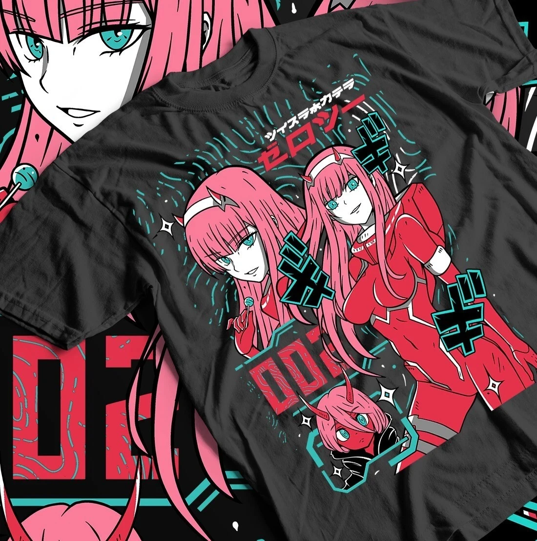 

Two-dimensional Classic New Anime Given Zero Two Unisex T-Shirt, Anime Aesthetic Tee, Kawai Vaporwave Shirt, Gift For