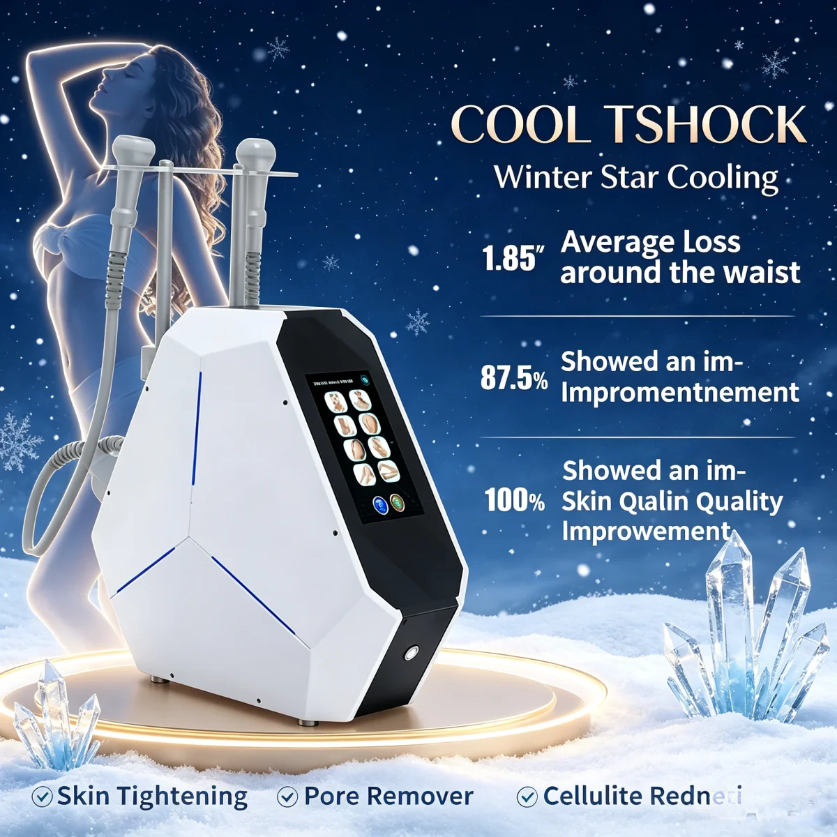 Slimming Machine 360 Cavitation Slimming RF Body Fat Decomposition Machine 40K Skin Cooling Hot-Cold Body Shaping Device