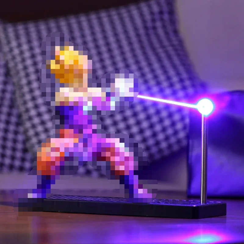 Nuevo Son Goku Kamehameha onda energía luz nocturna LED figura de Anime lámpara con decoración de escritorio magnética modelo genial muñeca niños regalo