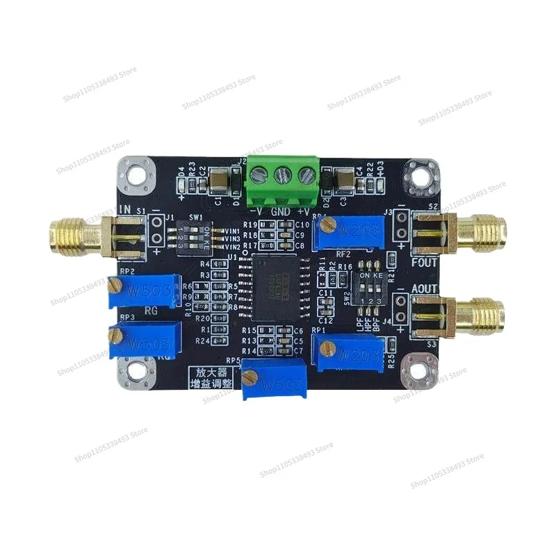 For UAF42 Module, Active Low-Pass High-Pass Bandpass Filter Module, Gain, Cutoff Frequency Adjustable Filter