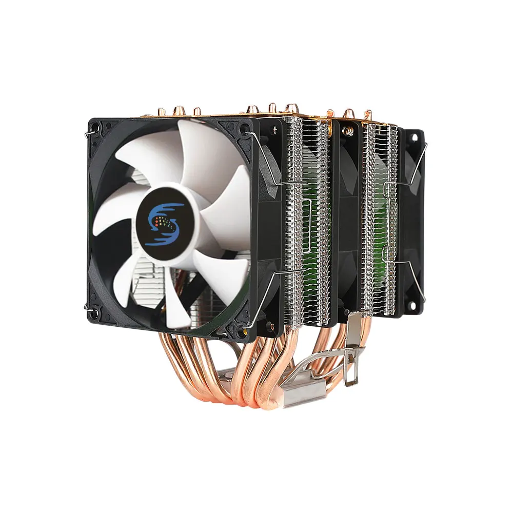 Triple Tower CPU Air Cooler, 6 Copper Heatpipes, 3x90mm Silent 4Pin PWM PC Cooling Fan for Intel 1150 1151 1200 1700 AMD AM4 AM5