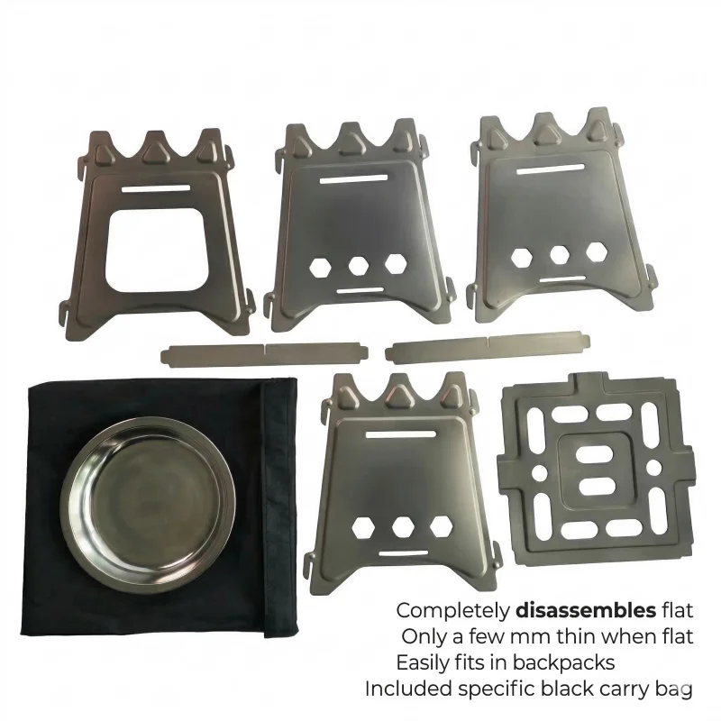 Titanium Folding Wood Stove Po - огляд і ціна Ultralight Titanium Wood Stove Backpack