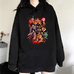 Sudadera con capucha con estampado de Anime Rengoku Kyoujurou Kochou Shinobu para mujer y niña, Top informal de manga larga, sudadera Harajuku, nueva moda