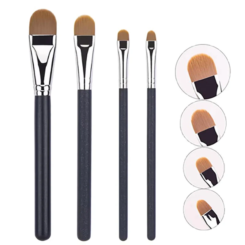 New-Flat Round Ultra-thin Foundation Concealer Makeup Brush Professional Contour Liquid Cream Concealer Make-up Tool