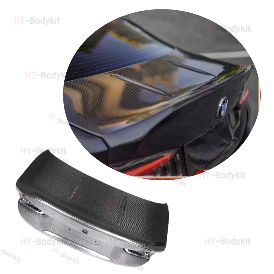 Dry Carbon Fiber Car Rear Bumper Guard Tail Gate Trunk Lid Cover Parts CL Style For BMW M3 M4 G80 G82 Upgrade Body kit