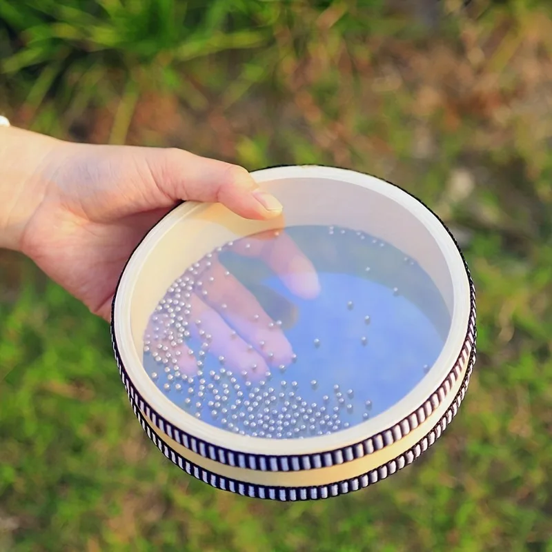 Oceanic Wave Hand Drum-Sea Sound Instrument for Learning, Percussion Play and Relaxation- Musical Toy with Ocean- Inspired Beads