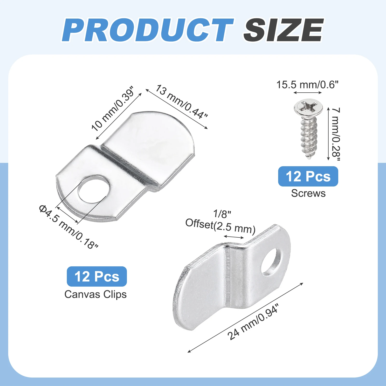 12Pcs 1/8