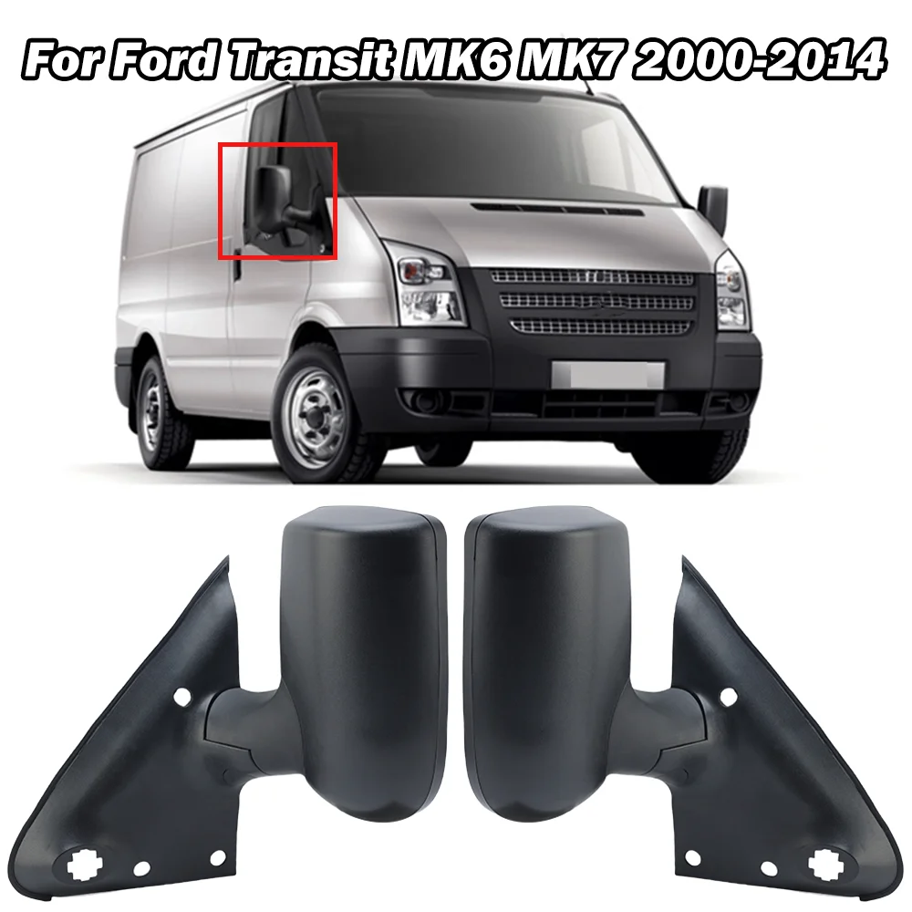 

Rearview Mirror Assembly For Ford Transit MK6 MK7 2000-2014 Texture Black Short Arm Manual Folding Door Side Mirror Accessories