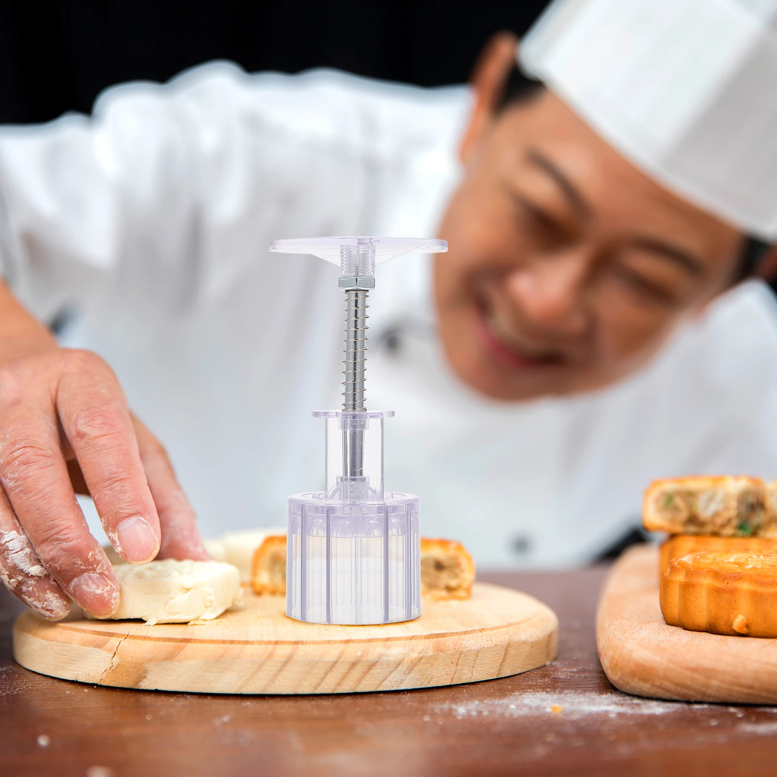 

Moon Cake Molds Baking Tools Set Kitchen Gadgets Abs Safe Transparent Easy Demold Clean Practical Gifts Flower Patterns Pastries