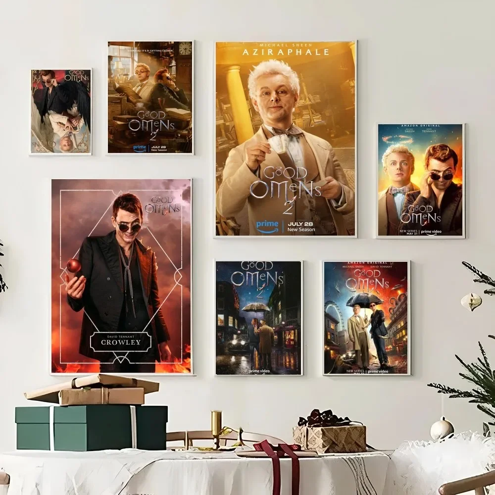 1pc British TV Drama Good Omens Poster Paper Print Home Bedroom Entrance Bar Cafe Art Painting Decoration