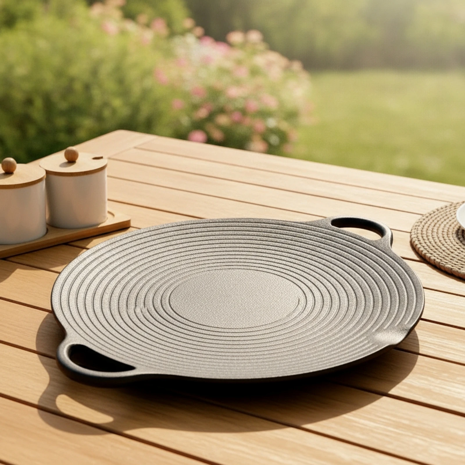 Korean BBQ Grill Pan Induction Compatible Korean Grill Pan Griddle Uncoated Cookware Ridged for Home Cooks, Tabletop Grilling view 4