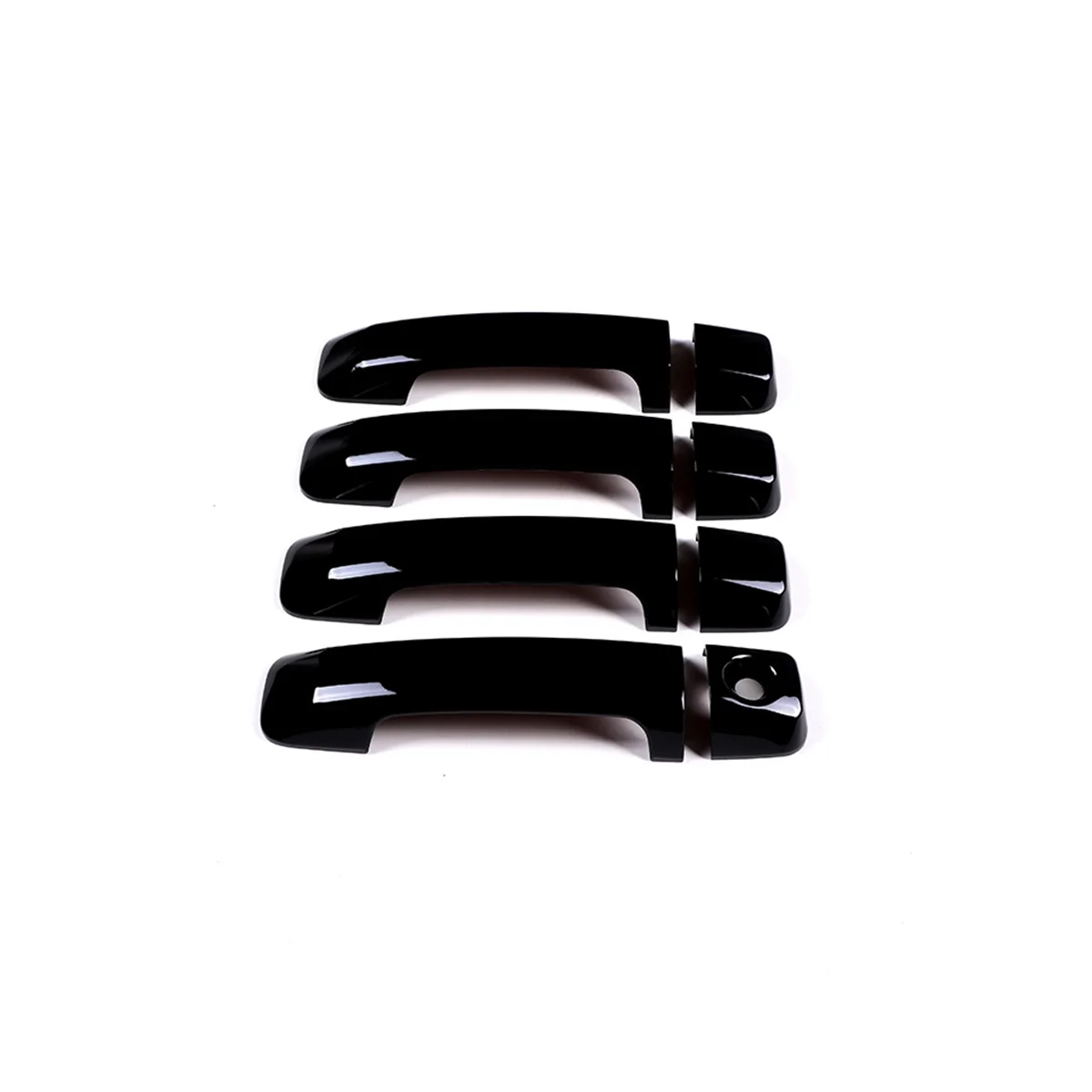 Cubierta de manija de puerta exterior de coche, accesorio adhesivo embellecedor para Toyota Tundra 2007-2021 Sequoia 2008-2020, Piano negro