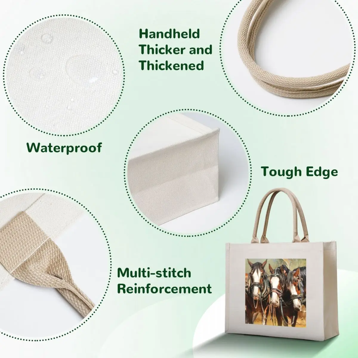 Clydesdale Conversation Tote Bag Cloth bags shopping cart bags free delivery bags shopper bag woman
