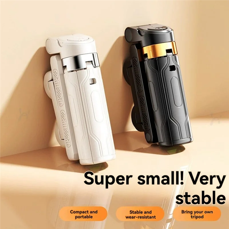 Super Mini Selfie Stick With Bluetooth Remote, Versatile Portable Phone Holder For Live Broadcasts, Black-AB01