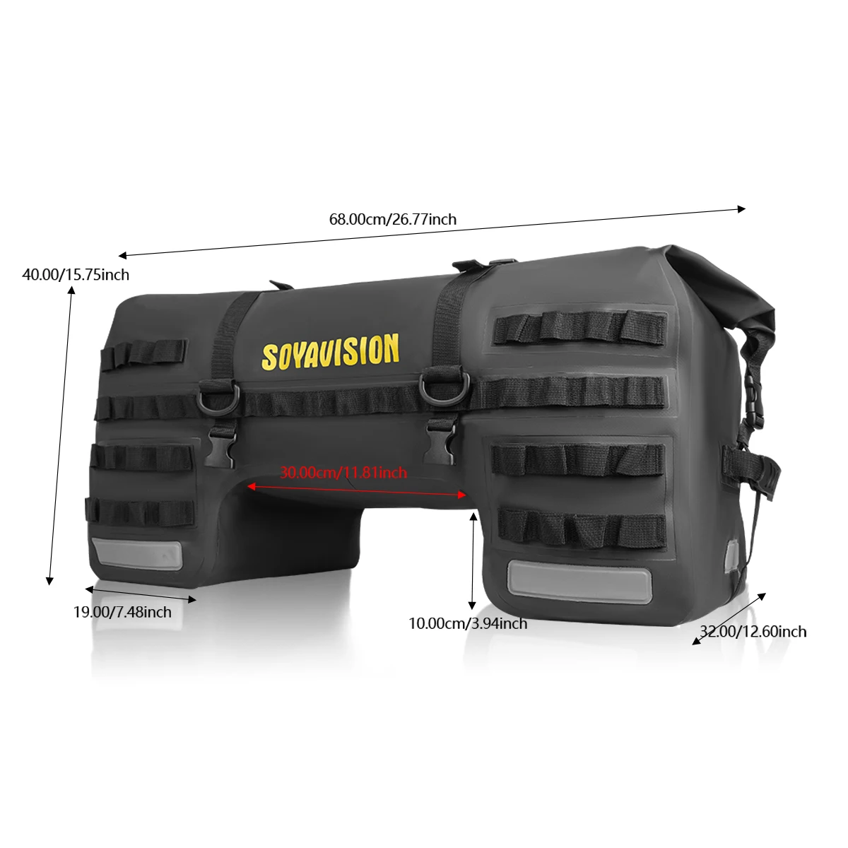 SOYAVISION 50L 70L 80L دراجة نارية مقاوم للماء الذيل حقيبة السفر حقيبة أمتعة خارجية دراجة نارية حقيبة مقعد